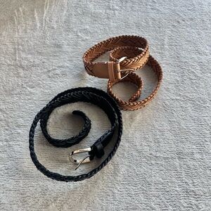 J. Crew Braided Belt Set of 2 S/XS